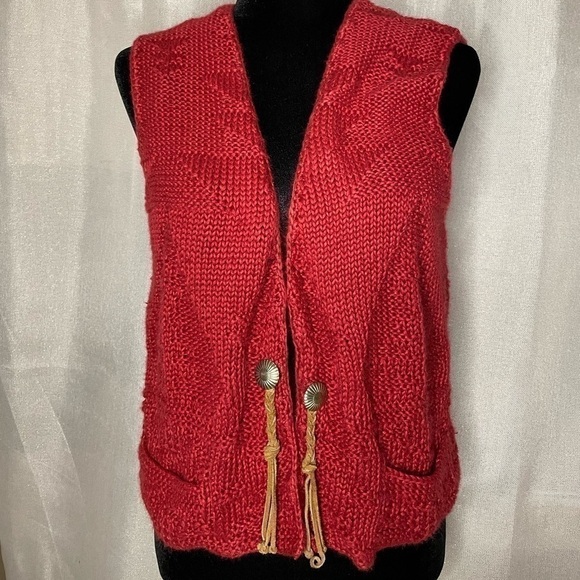 Vintage Ralph Lauren Polo Country Vest Southwestern Concho Med…‌‌‌‌